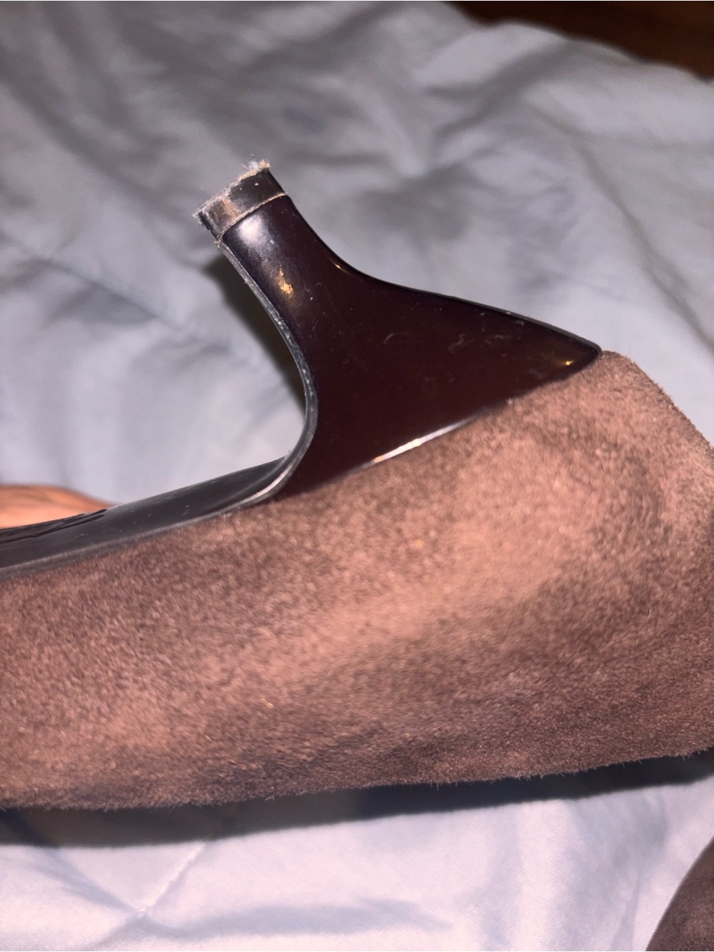 Trotters Brown Suede Low Kitten Heel Pumps - Picture 12 of 13